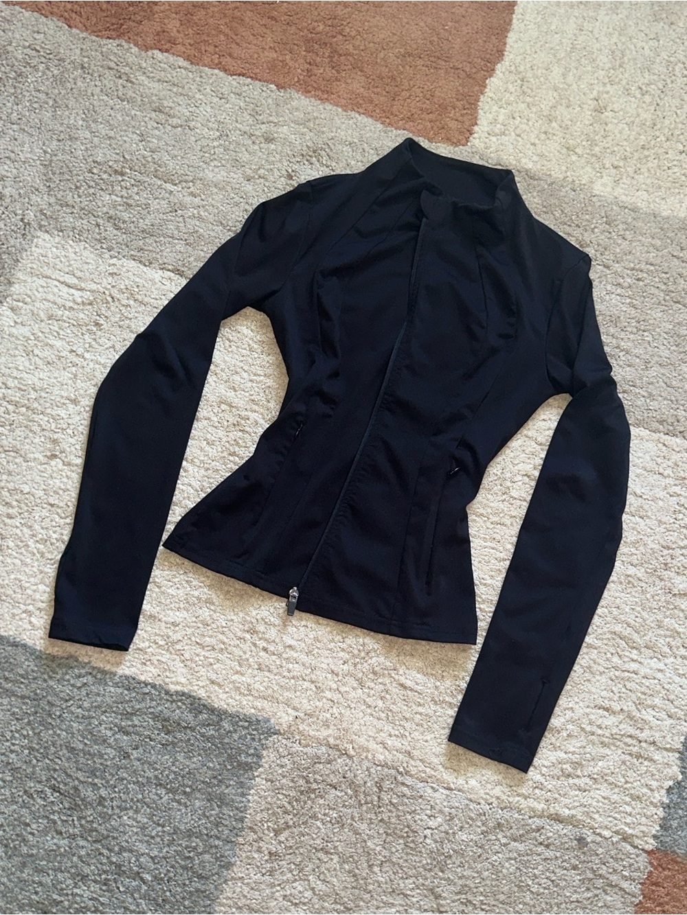 Women's Black Streamlined Bomber Jacket